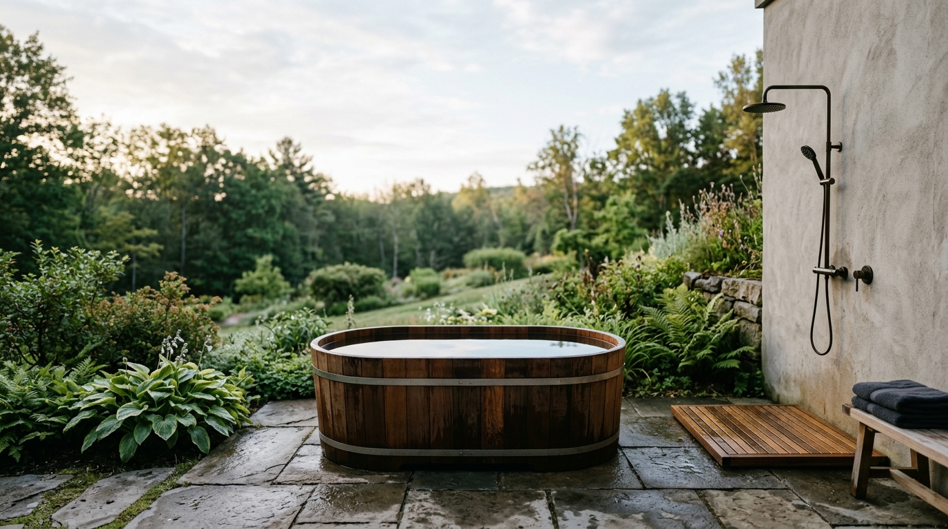 cold plunge tub setup